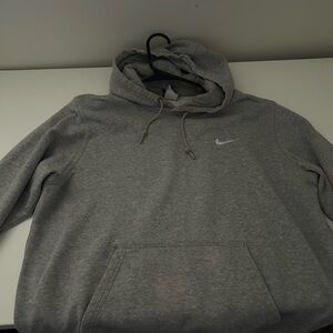 Nike Men's Heather Light Gray Hoodie